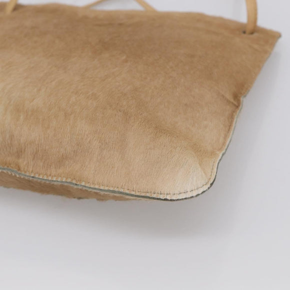 Bottega Veneta INTRECCIATO Shoulder Bag Harako leather Beige Silver Auth 213532