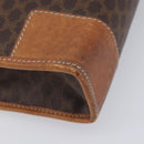 CELINE Macadam Canvas Hand Bag PVC Leather Brown Gold Auth 213534-12