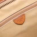 CELINE Macadam Canvas Hand Bag PVC Leather Brown Gold Auth 213534-18