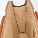 CELINE Macadam Canvas Hand Bag PVC Leather Brown Gold Auth 213534-21