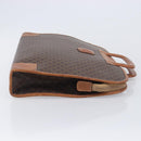CELINE Macadam Canvas Hand Bag PVC Leather Brown Gold Auth 213534-4