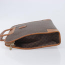 CELINE Macadam Canvas Hand Bag PVC Leather Brown Gold Auth 213534-5