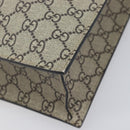 GUCCI GG Supreme Tote Bag PVC Beige Gold 450950 Auth 213535V-10
