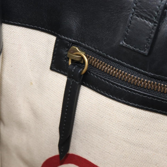 GUCCI GG Supreme Tote Bag PVC Beige Gold 450950 Auth 213535V