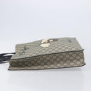 GUCCI GG Supreme Tote Bag PVC Beige Gold 450950 Auth 213535V-5