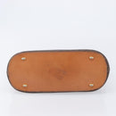 CELINE Macadam Canvas Hand Bag PVC Leather Brown Gold Auth 213541-10