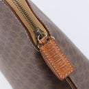 CELINE Macadam Canvas Hand Bag PVC Leather Brown Gold Auth 213541-16