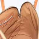 CELINE Macadam Canvas Hand Bag PVC Leather Brown Gold Auth 213541-19