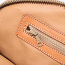 CELINE Macadam Canvas Hand Bag PVC Leather Brown Gold Auth 213541-21