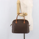 CELINE Macadam Canvas Hand Bag PVC Leather Brown Gold Auth 213541-24