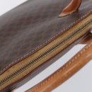 CELINE Macadam Canvas Hand Bag PVC Leather Brown Gold Auth 213541-7