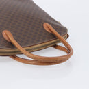 CELINE Macadam Canvas Hand Bag PVC Leather Brown Gold Auth 213541-8