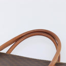 CELINE Macadam Canvas Hand Bag PVC Leather Brown Gold Auth 213541-9