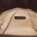 Bottega Veneta INTRECCIATO Shoulder Bag Leather Brown Gold Auth 213542A-14