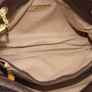 Bottega Veneta INTRECCIATO Shoulder Bag Leather Brown Gold Auth 213542A-15