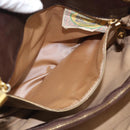 Bottega Veneta INTRECCIATO Shoulder Bag Leather Brown Gold Auth 213542A-19