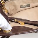 Bottega Veneta INTRECCIATO Shoulder Bag Leather Brown Gold Auth 213542A-21