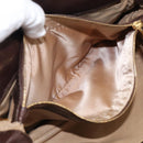 Bottega Veneta INTRECCIATO Shoulder Bag Leather Brown Gold Auth 213542A-22