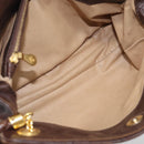 Bottega Veneta INTRECCIATO Shoulder Bag Leather Brown Gold Auth 213542A-23