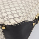 CELINE Macadam Canvas Shoulder Bag PVC Leather White Gold Auth 213544V-10