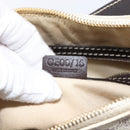 CELINE Macadam Canvas Shoulder Bag PVC Leather White Gold Auth 213544V-27