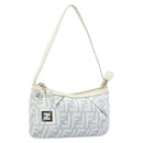 FENDI Zucca Canvas Accessory Pouch Light Blue Gold Auth 213553V-1