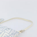 FENDI Zucca Canvas Accessory Pouch Light Blue Gold Auth 213553V-10