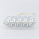 FENDI Zucca Canvas Accessory Pouch Light Blue Gold Auth 213553V-11