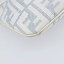 FENDI Zucca Canvas Accessory Pouch Light Blue Gold Auth 213553V-13