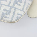 FENDI Zucca Canvas Accessory Pouch Light Blue Gold Auth 213553V-14