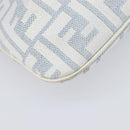 FENDI Zucca Canvas Accessory Pouch Light Blue Gold Auth 213553V-15