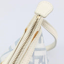 FENDI Zucca Canvas Accessory Pouch Light Blue Gold Auth 213553V-16