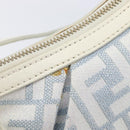 FENDI Zucca Canvas Accessory Pouch Light Blue Gold Auth 213553V-17
