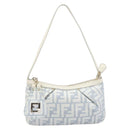 FENDI Zucca Canvas Accessory Pouch Light Blue Gold Auth 213553V-2