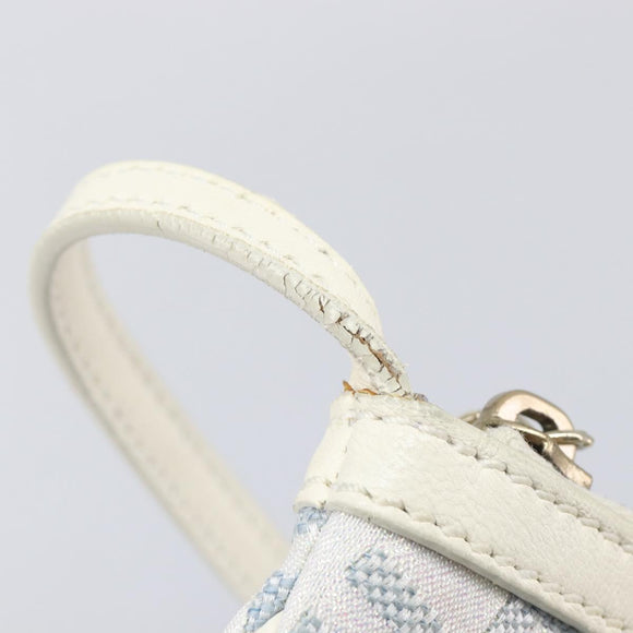 FENDI Zucca Canvas Accessory Pouch Light Blue Gold Auth 213553V