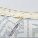 FENDI Zucca Canvas Accessory Pouch Light Blue Gold Auth 213553V-4