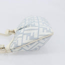 FENDI Zucca Canvas Accessory Pouch Light Blue Gold Auth 213553V-7