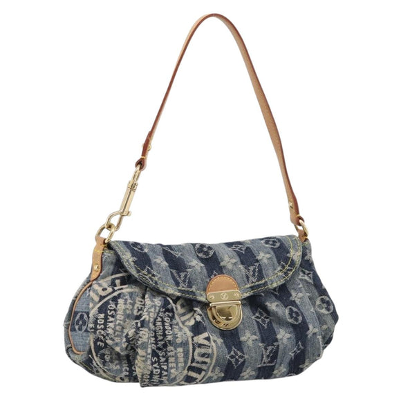 LOUIS VUITTON Monogram Denim Mini Pretty Raye Bag Blue M95333 LV Auth 213555V