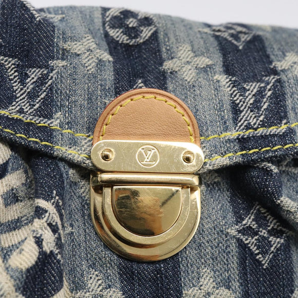 LOUIS VUITTON Monogram Denim Mini Pretty Raye Bag Blue M95333 LV Auth 213555V