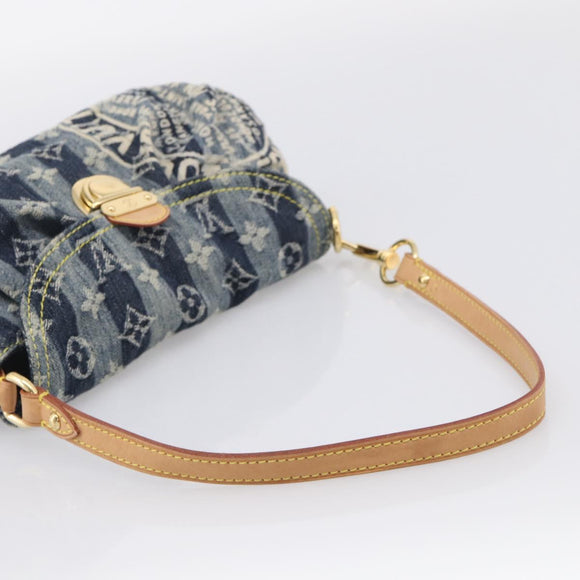 LOUIS VUITTON Monogram Denim Mini Pretty Raye Bag Blue M95333 LV Auth 213555V