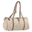 Christian Dior Romantic Chain Tote Bag PVC Beige Silver Auth 213557-1
