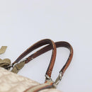 Christian Dior Romantic Chain Tote Bag PVC Beige Silver Auth 213557-12