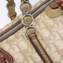 Christian Dior Romantic Chain Tote Bag PVC Beige Silver Auth 213557-21