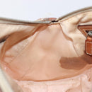 Christian Dior Romantic Chain Tote Bag PVC Beige Silver Auth 213557-29