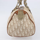 Christian Dior Romantic Chain Tote Bag PVC Beige Silver Auth 213557-4