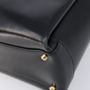 GUCCI Tote Bag Leather Black Gold Auth 213560A-10