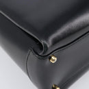 GUCCI Tote Bag Leather Black Gold Auth 213560A-13