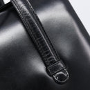 GUCCI Tote Bag Leather Black Gold Auth 213560A-14