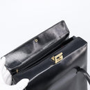 GUCCI Tote Bag Leather Black Gold Auth 213560A-16