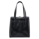GUCCI Tote Bag Leather Black Gold Auth 213560A-3
